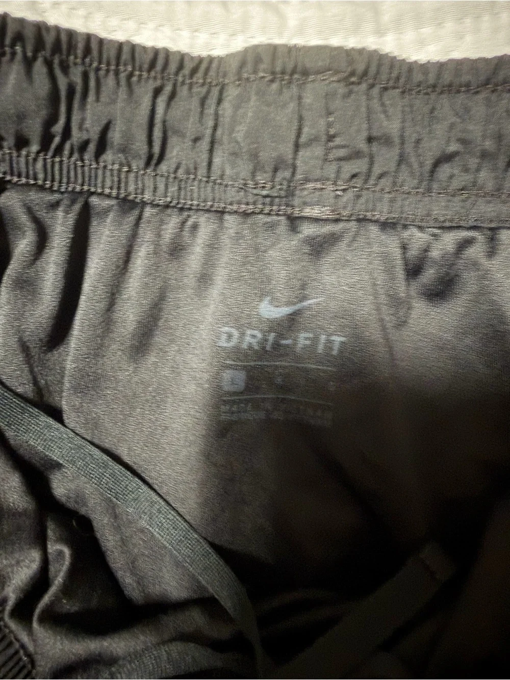 Nike Black Women's Athletic Running Shorts with Silver Swoosh